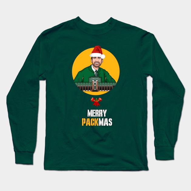 Green Bay Packers - Aaron Rodgers Christmas (GB, Green Bay, Wisconsin, Football, Gift) Long Sleeve T-Shirt by turfstarfootball